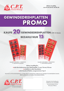 Gewindedrehplatten Promotion